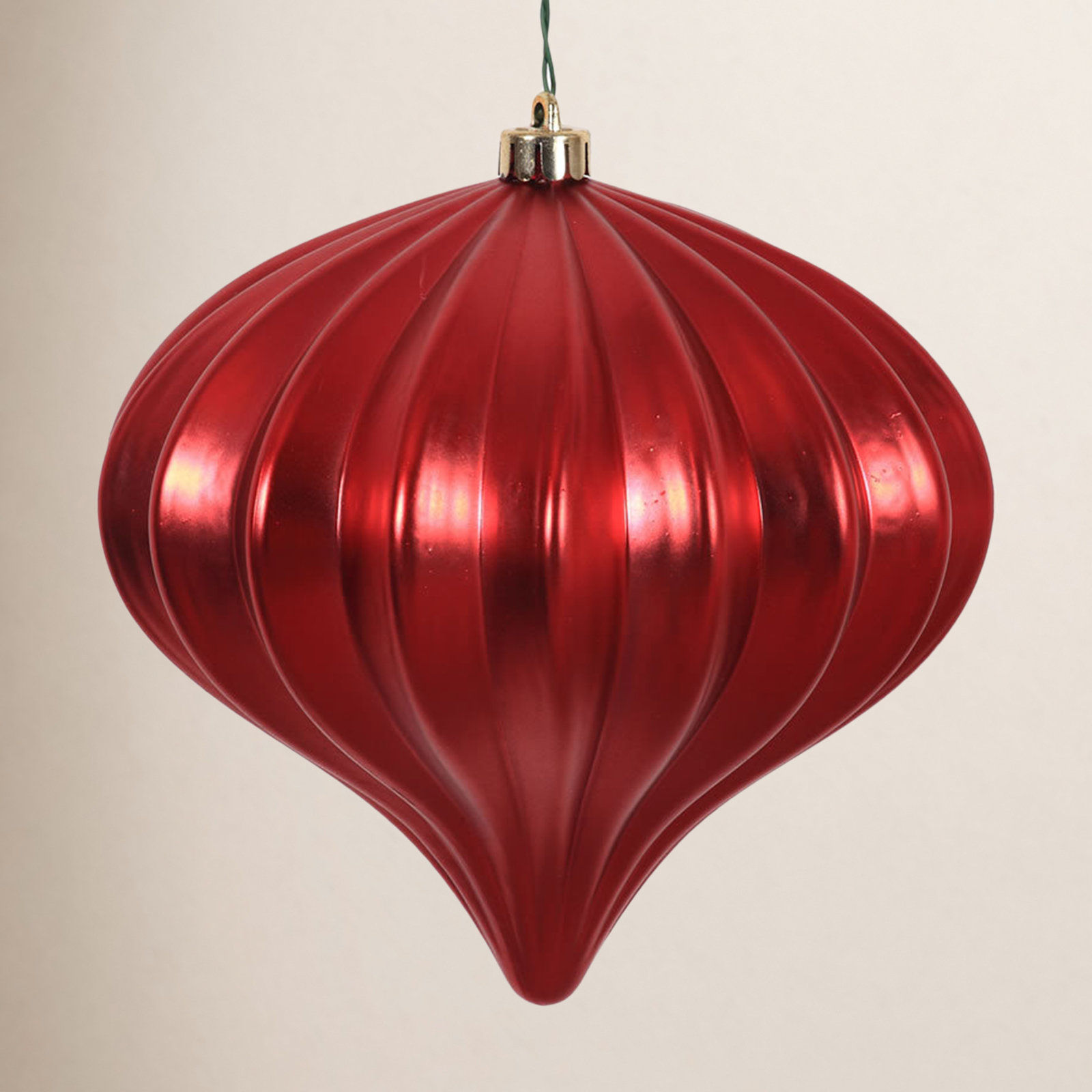 5.7" Onion Christmas Ornament UV, Burnish Orange