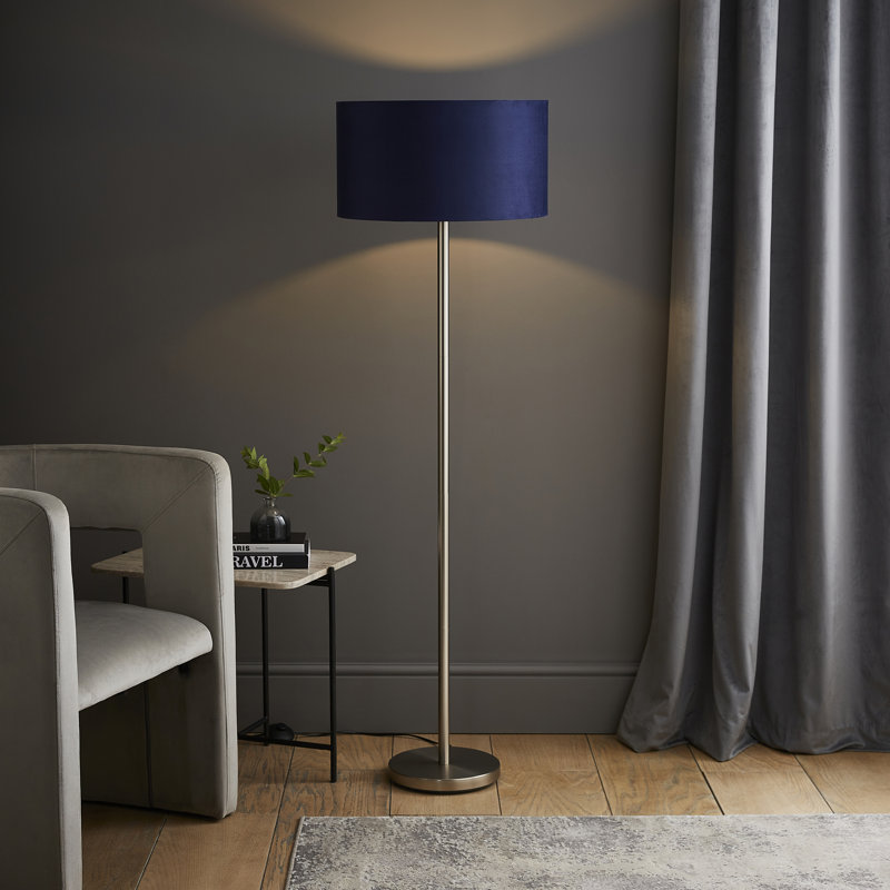 Pearletta Floor Lamp, Yes, Chrome, Blue