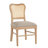 Orlando Farmhouse Acacia Wood Dining Chair with Woven Rattan Backrest & Fabric Cushion for Dining Room & Kitchen-1671869765