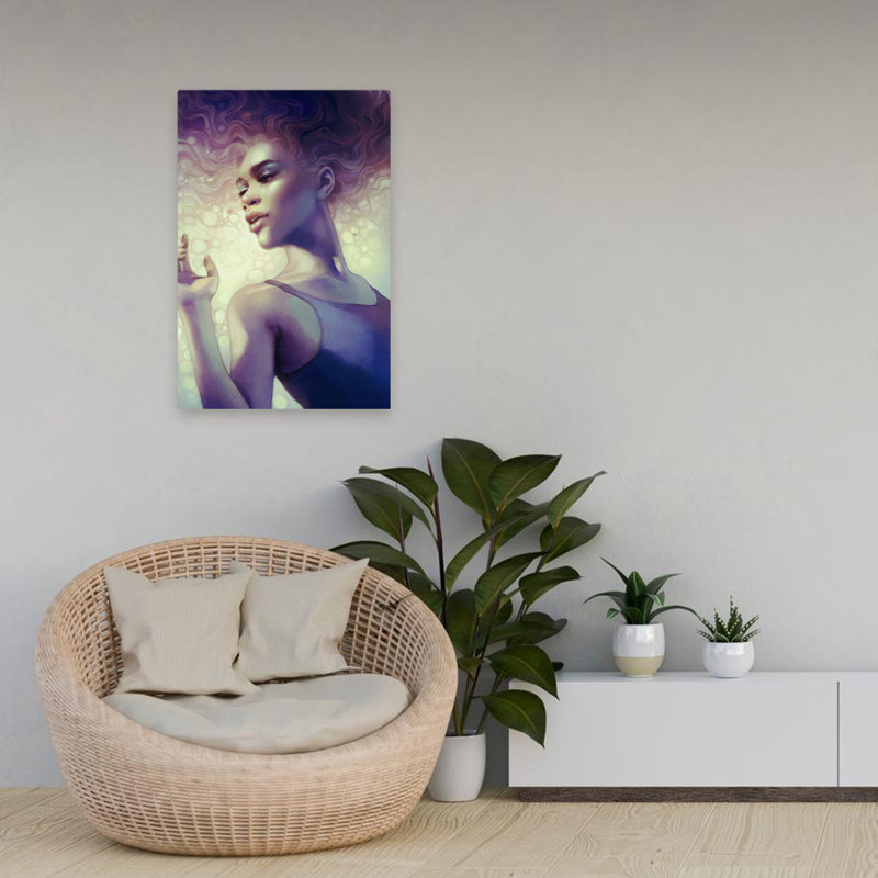 Perle - Art afro-américain surréalisme urbain et pop, H 24 po x l 16 po