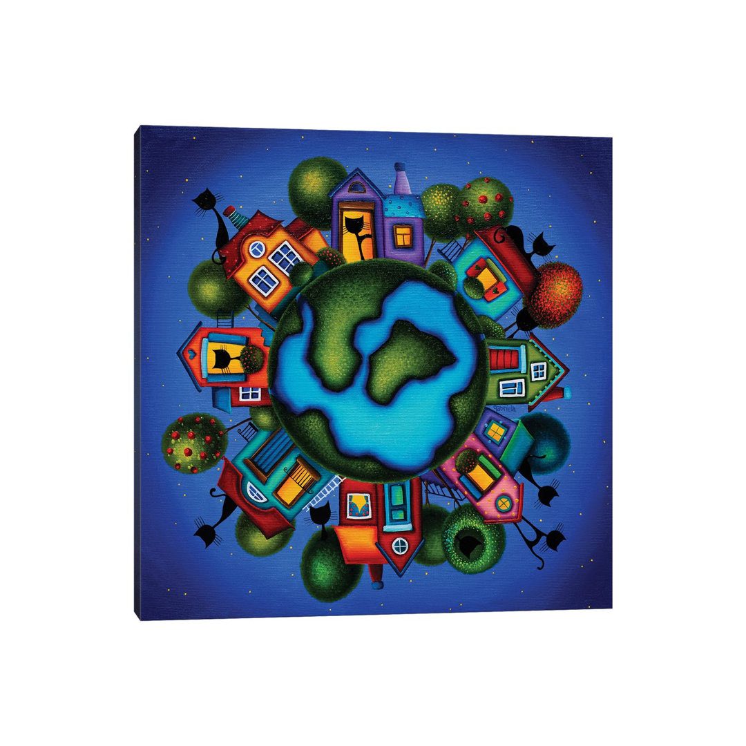 Welcome To Our Happy Place by Gabriela Elgaafary - Wrapped Canvas Print