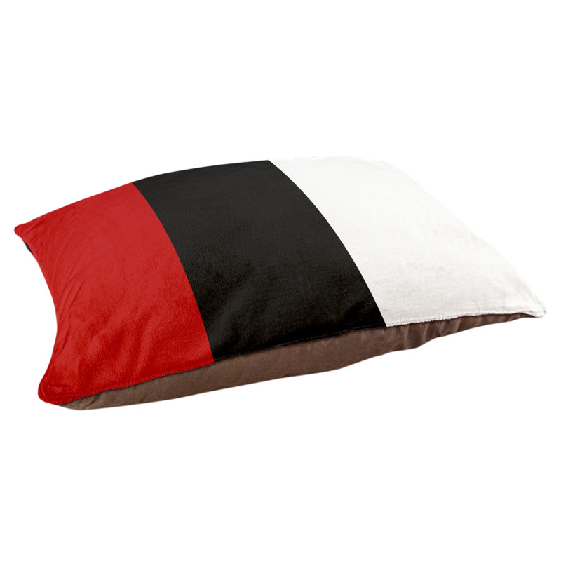 Coussin Ohio Football, Moyen (l 28 po x P 18 po x H 6 po), Écarlate / Noir moyen