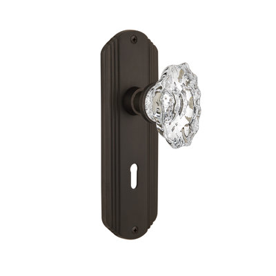 Deco Plate with Decorative Keyhole and Chateau Door Knob