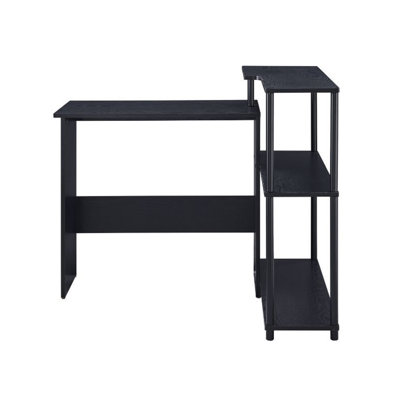 Rectangular Writing Desk With Side Shelf (Not Including Office Chairs)