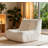 Luxury Accent Chair Button-Tufted Detail White Microfiber Comfy Chair Living Room Furniture 1Pc-570524303