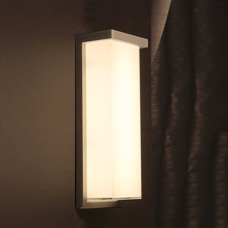 Ledge Wall Light, Brushed Aluminum, 14" H x 5" W x 4" D, 3000K