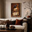 Art mural sur toile d'Halloween perché sur un crâne noir-1694581261
