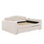 Lit de jour double rembourré en molleton avec lit gigogne et accoudoirs de rangement, structure de canapé avec système audio Bluetooth intégré et ports de charge USB-1695741203