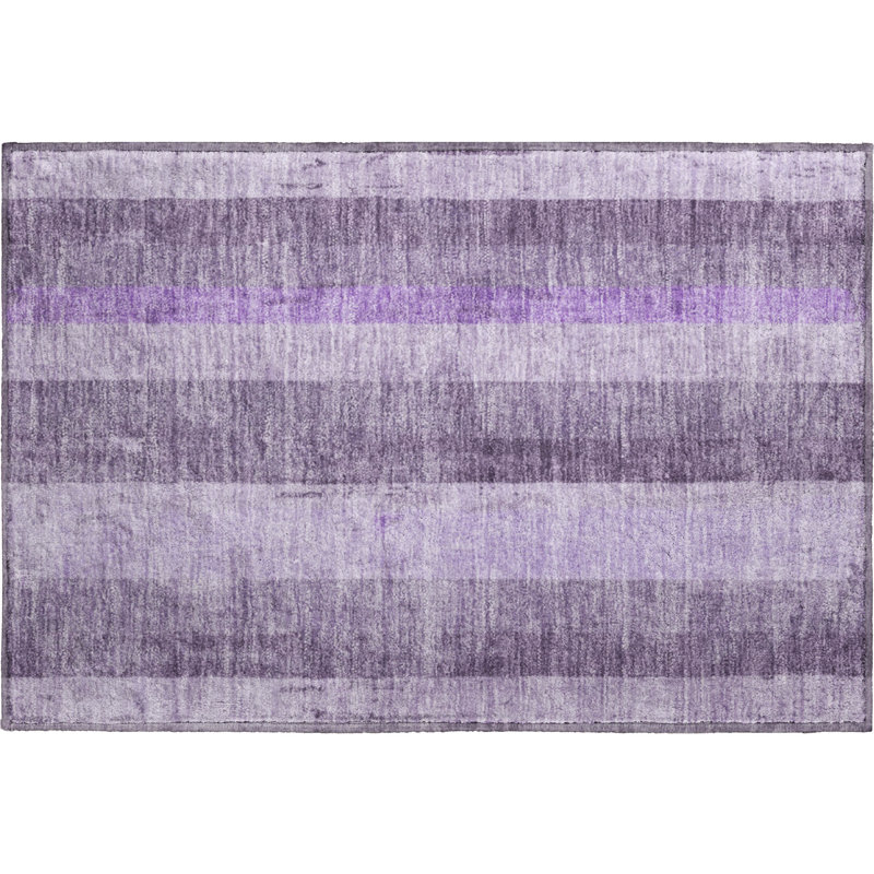 Premium Machine Washable Mayfield AMF1689 Stripes Rug, Rectangle 1'8" x 2'6"