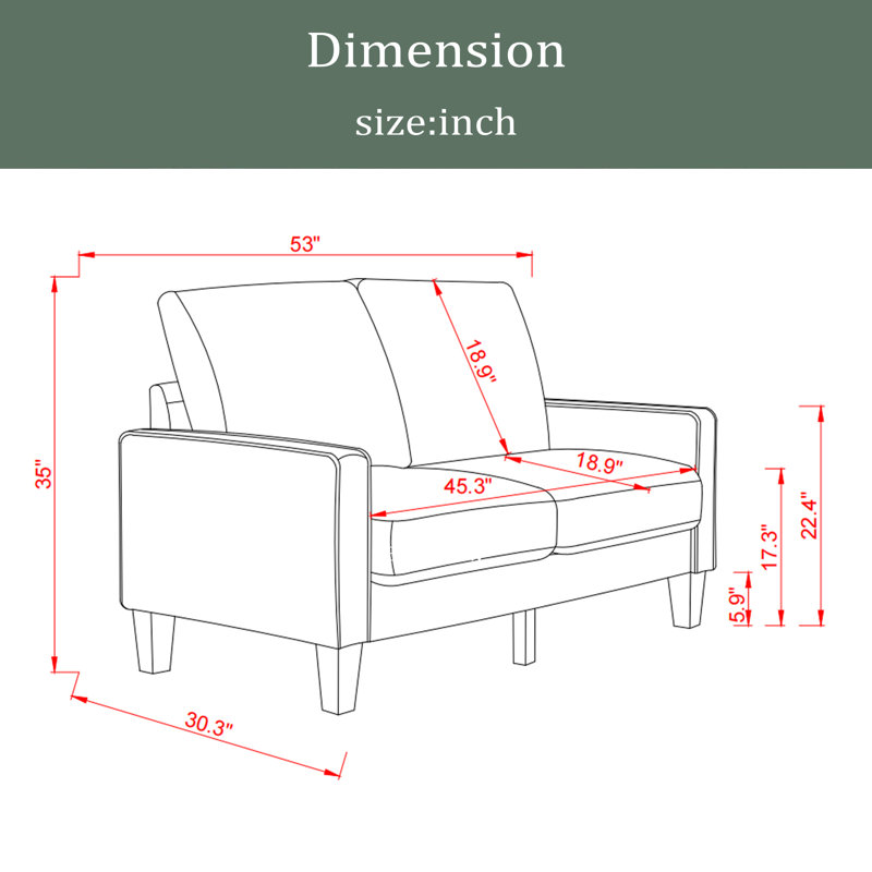 Causeuse Modern Living Furniture, Gris foncé