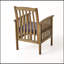 Ensemble de 2 chaises de salle à manger en bois d'acacia avec coussins moelleux pour le confort et l'élégance dans les salles à manger modernes-1281117859