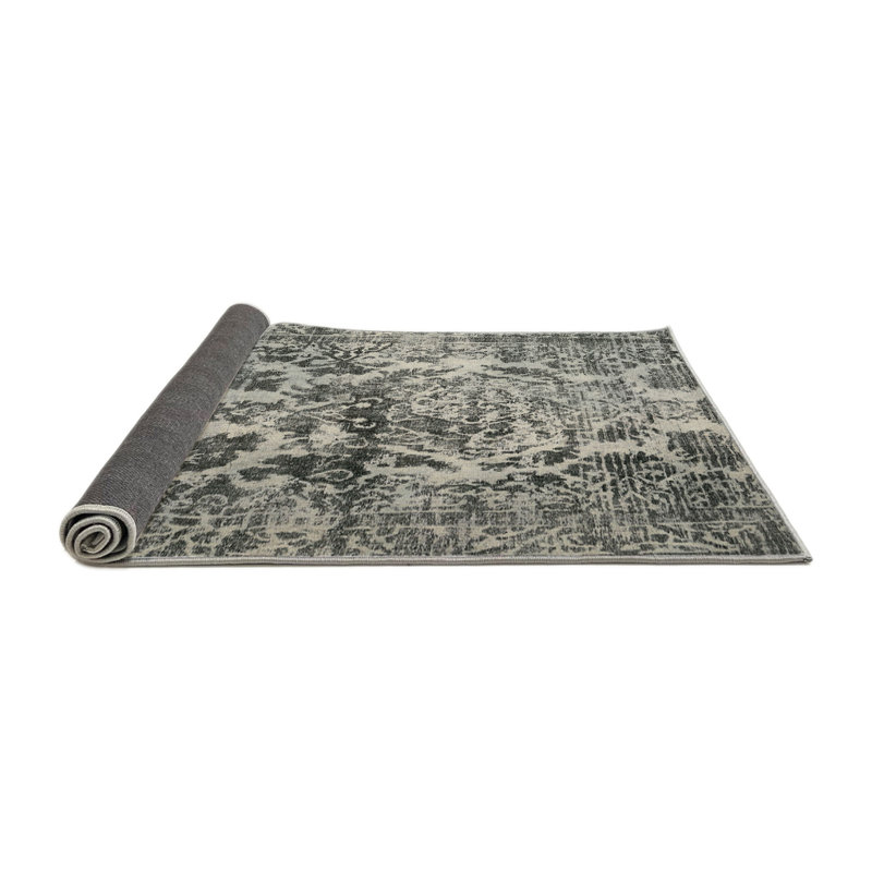 Tapis gris clair Dedmon, Rond 3 pi
