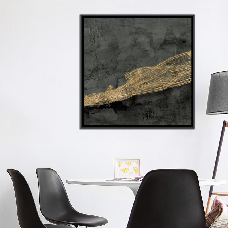 « tissé matrix iv », impression sur toile, H 18 po x l 18 po x P 1,5 po, Toile avec cadre noir, Pas de tapis