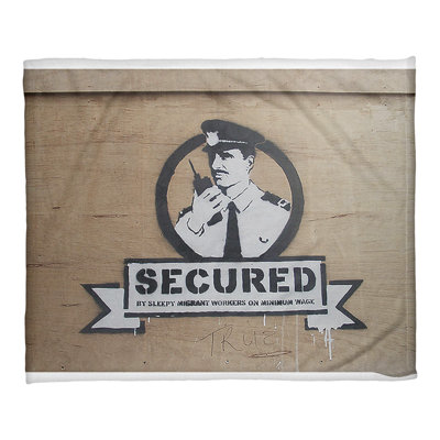 Banksy Sewn Throw Blanket