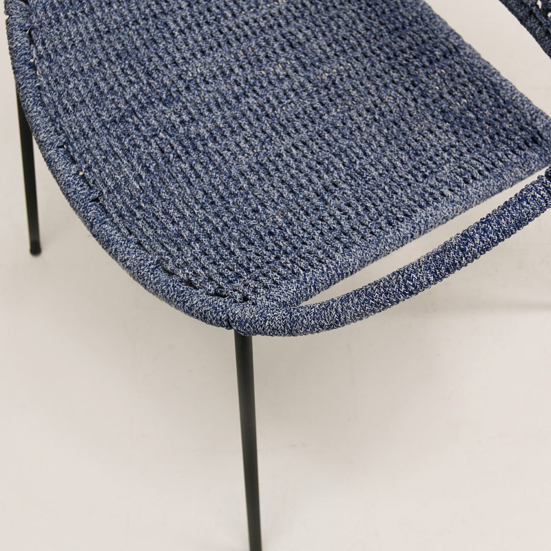 Fauteuil Cove / gris anthracite / blanc, Bleu / blanc