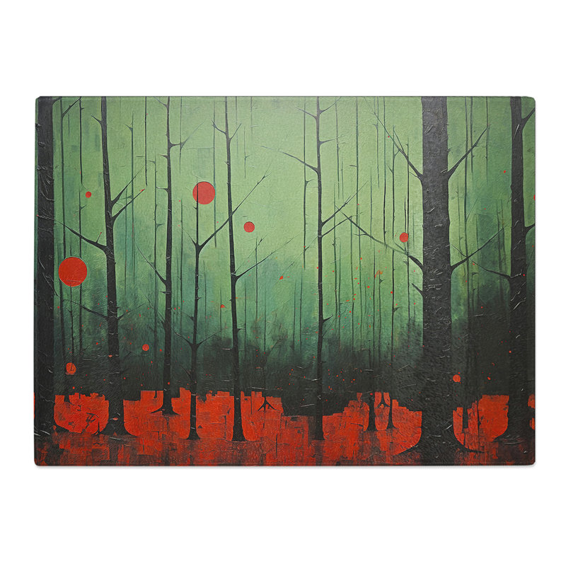Forest Minimalism  Glass Chopping Board