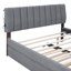 Lit plateforme tapissier avec lit gigogne simple TG et texture confortable, molleton gris pour grand lit-545020819-545020817