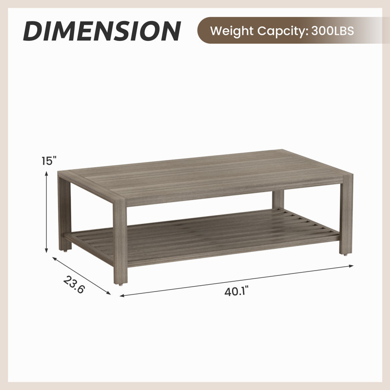 Aluminum Patio Coffee Table