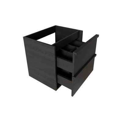 Meuble-lavabo suspendu moderne de 24 po / 30 po / 36 po seulement, meuble-lavabo minimaliste simple avec tiroirs à fermeture douce (lavabo et comptoir non inclus)