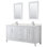 Meuble-lavabo double 72 po avec plateau en quartz et miroir Daria