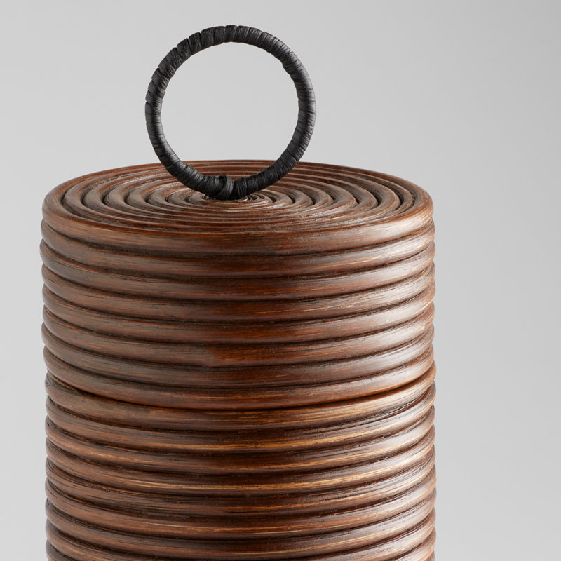 Papeete Wicker Jar, 19" H x 7" W x 7" D
