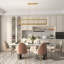 Lustre linéaire à 8 lumières pour îlot de cuisine Perea-1032340153