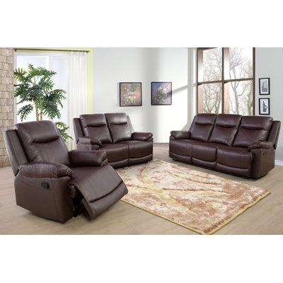 Schenk Faux Leather Living Room Set
