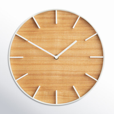 Horloge murale Rin Yamazaki, décoration moderne en bois, acier et bois, deuxième mouvement