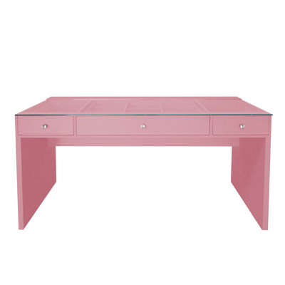 Meuble-lavabo avec plateau en verre et plateau en verre 4 unités avec plateau en verre Slay Station Naomi
