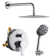 9-Spray Patterns With 1.8 GPM 10 In. Wall Mount Rain Fixed Shower Heads In 10 In. Polished Chrome
