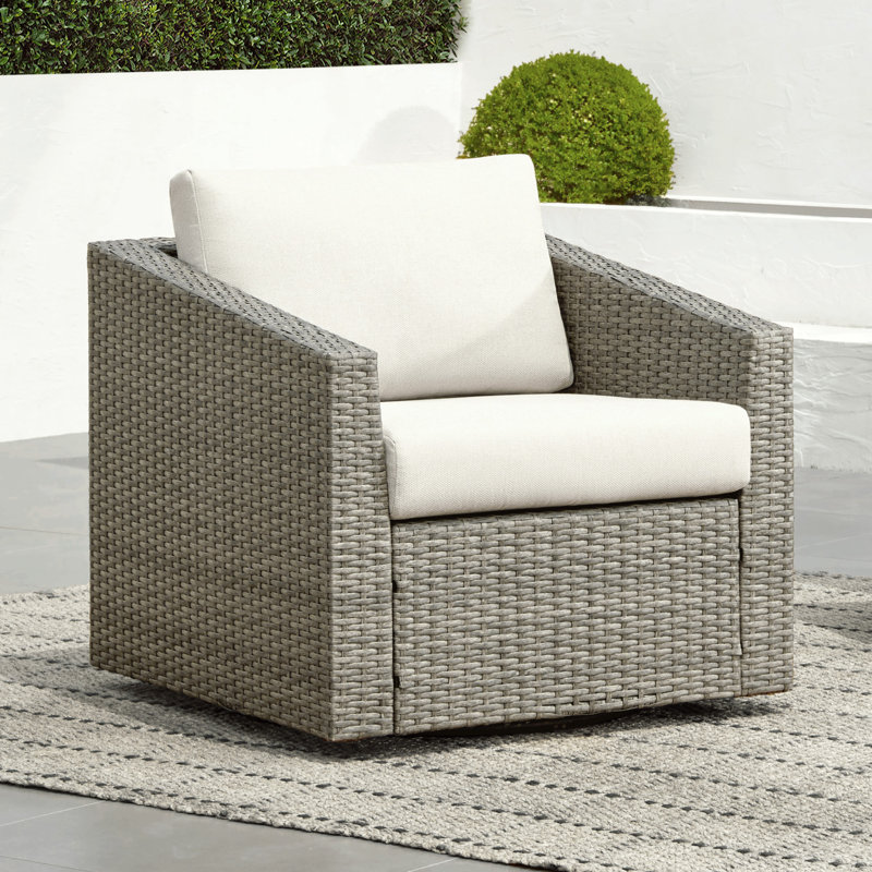 Ensemble de conversation d'extérieur 2 personnes avec coussins Tiaka, Beige, Gris