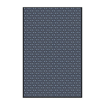 Tapis bleu foncé tissé à la machine