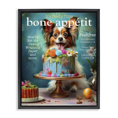 Cadre flottant parodique Bone Appetit Dog, par Grotto Studios