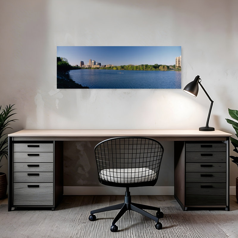Buildings In A City Austin Texas USA by Gerald L. French - Wrapped Canvas Panoramic Print, 30.48 cm H x 91.44 cm W