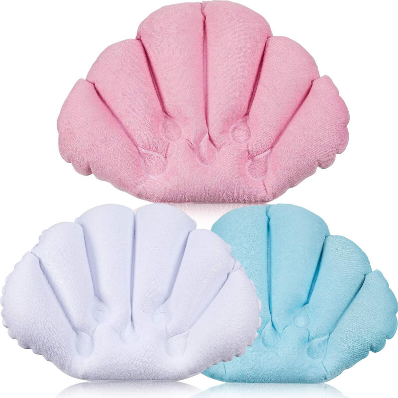 3-pack Inflatable Bath Pillows With Suction Cups