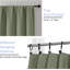 Ensemble de 2 panneaux de rideaux occultant sauge pour chambre à coucher-1302061314