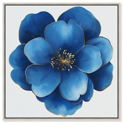 Blue Brilliance I Canvas Floral Wall Decor by 