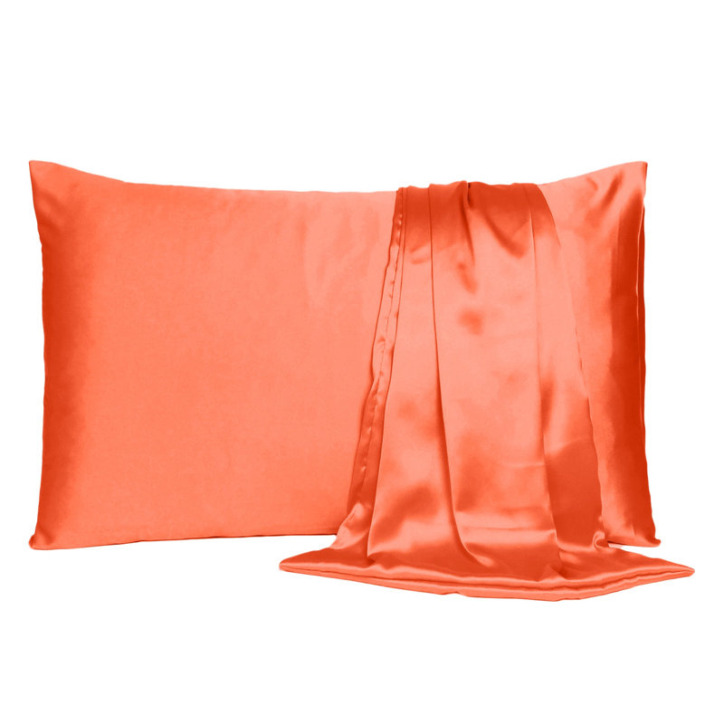 Taie d'oreiller en satin , Standard, Coquelicot