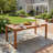 Lyon 74.8'' Teak Outdoor Dining Table With Umbrella Hole 