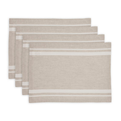 French Stripe - 100% Pure Linen Placemats