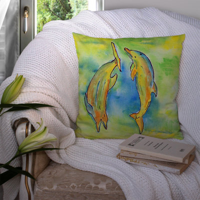 Coussin intérieur/extérieur vert/bleu dauphin