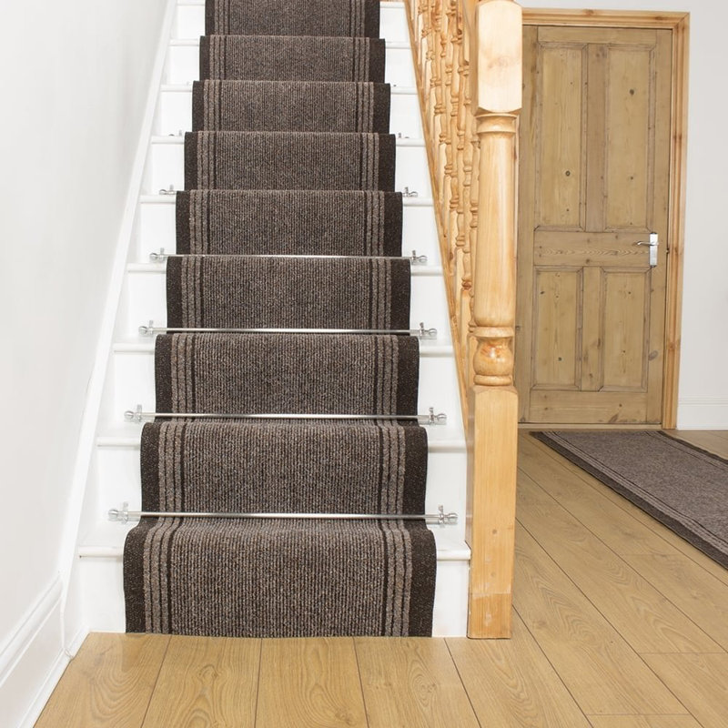 Stair Runner Abby Striped Indoor Area Rug, Runner 900cm x 66cm