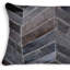  Coussin en cuir de vache 12 "x 20" Chevron-1404070794