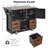 Versatile Farmhouse Kitchen Island With Drop Leaf, Power Outlet, And Ample Storage For Modern Kitchens And Dining Rooms-1085737047