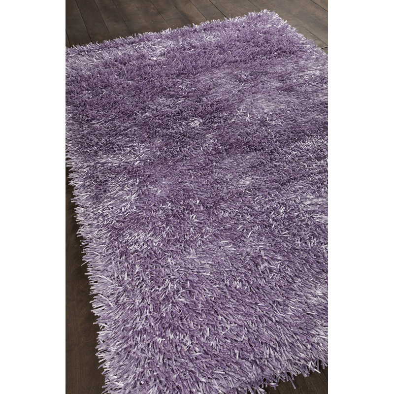 Hand Loomed Modern Area Rug in Purple, Rectangle 5' x 7'6"