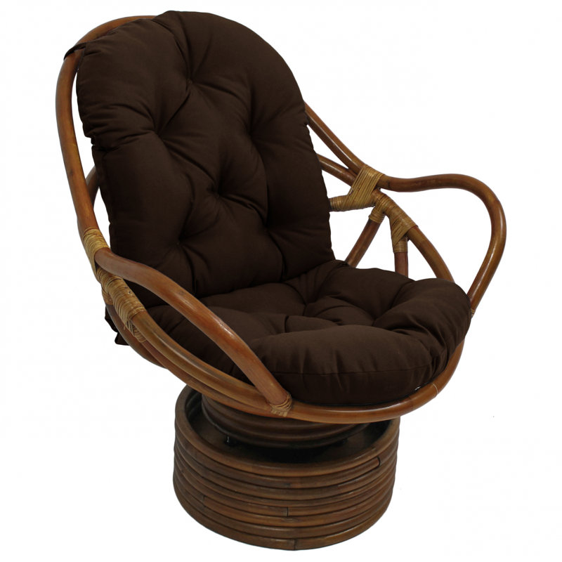 Fauteuil capitonné en polyester 33 po Bilyeu, Polyester cacao