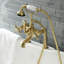 Robinet pour baignoire à pattes à 3 poignées et fixation sur le comptoir à 3 trous et cuivres Kingston-14765455