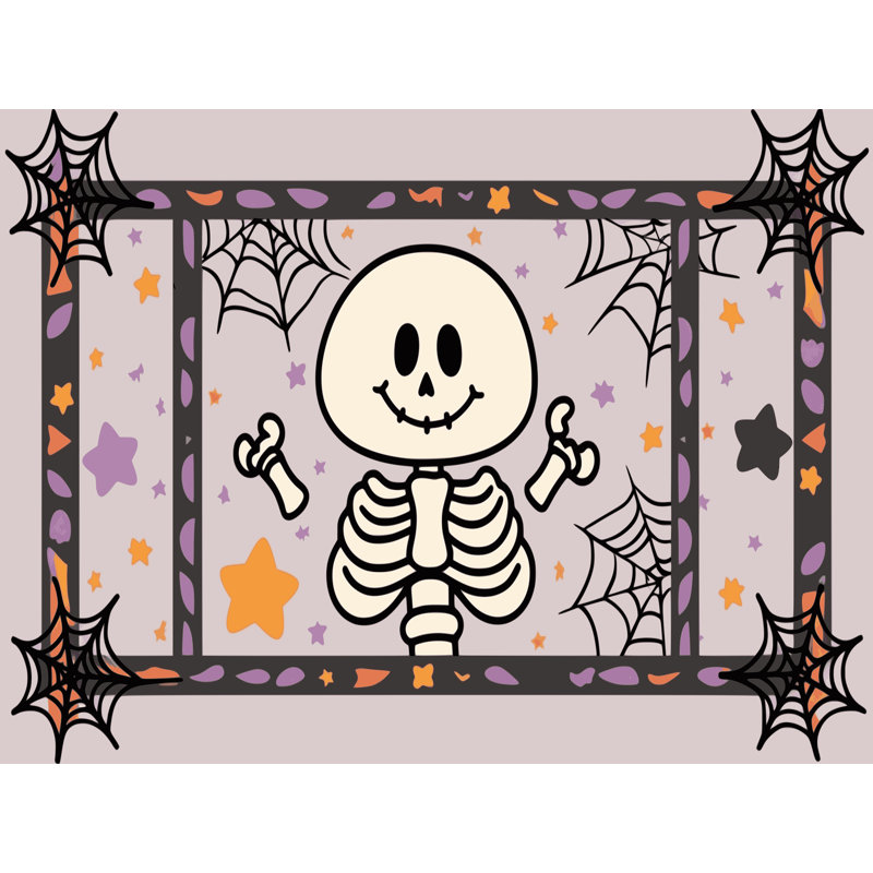 Tapis de vacances d'Halloween The Holiday Aisle®, Rectangulaire 3 pi x 5 pi