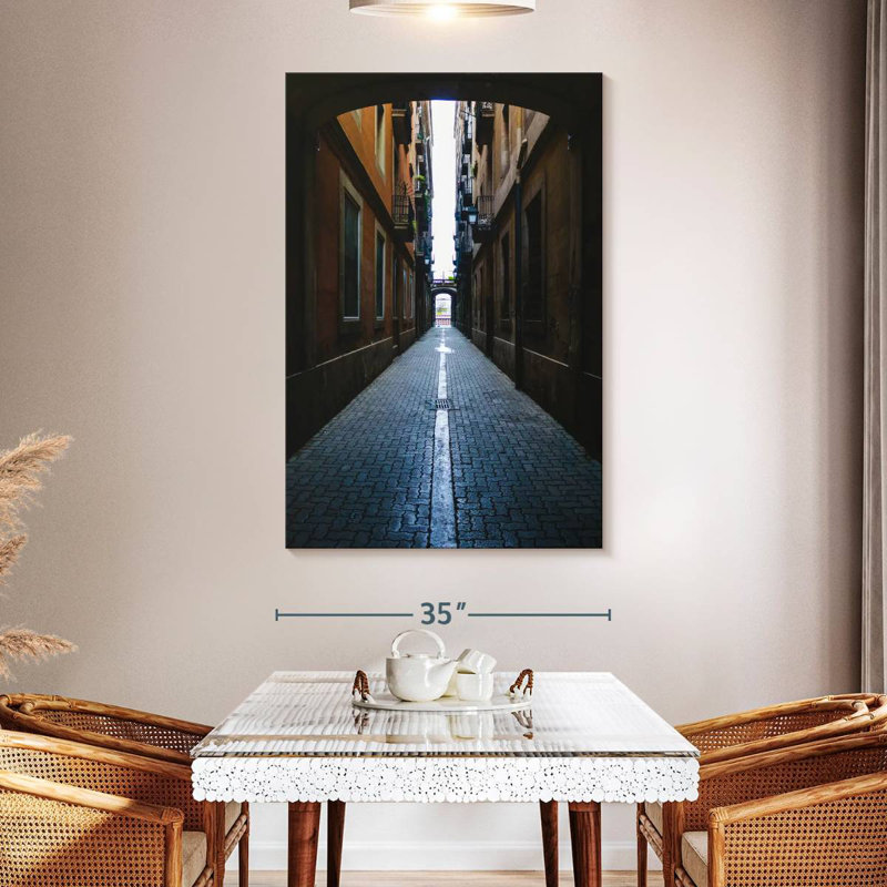 Rue Sirci gothique de Barcelone, H 30 po x l 20 po
