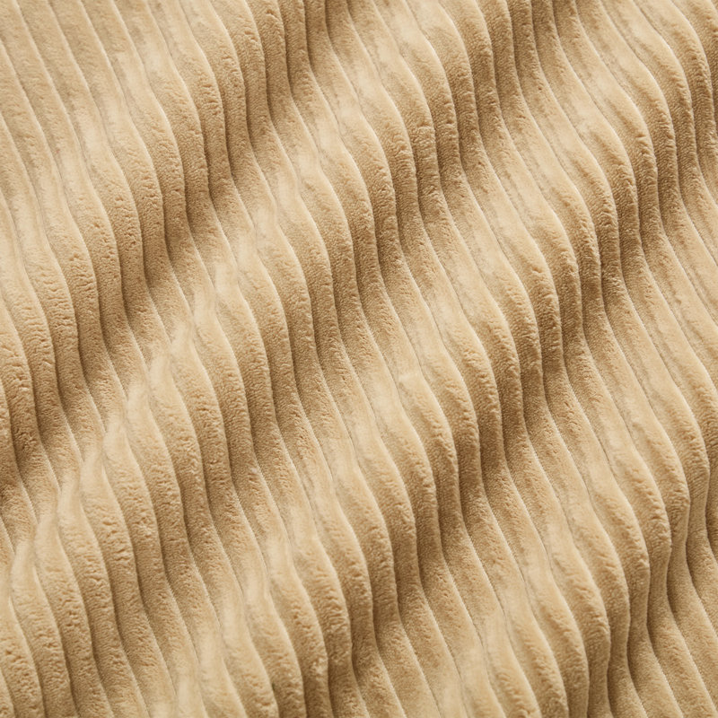 Canapé modulaire moderne en forme de L, tissu de velours côtelé à compression et sans assemblage, Beige